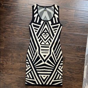 Black and Cream Aztec Style Mini Dress